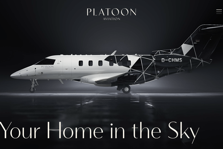 PLATOON Aviation website preview
